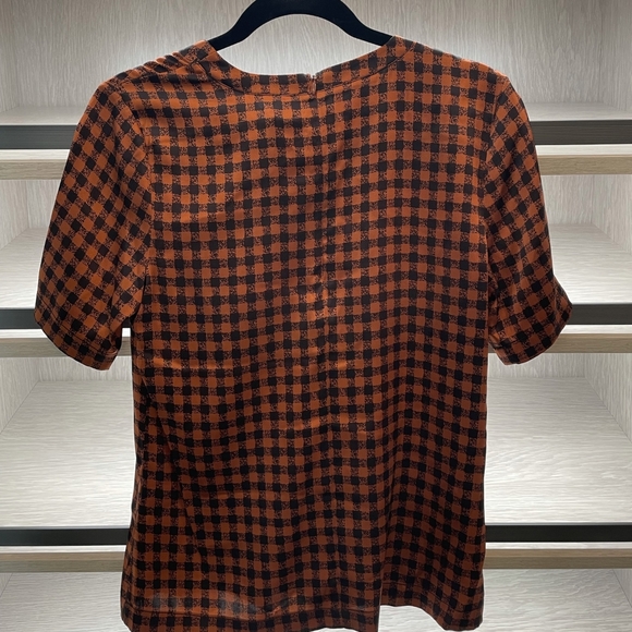 GANNI Jolly Silk Top Smoked Paprika - Picture 3 of 5